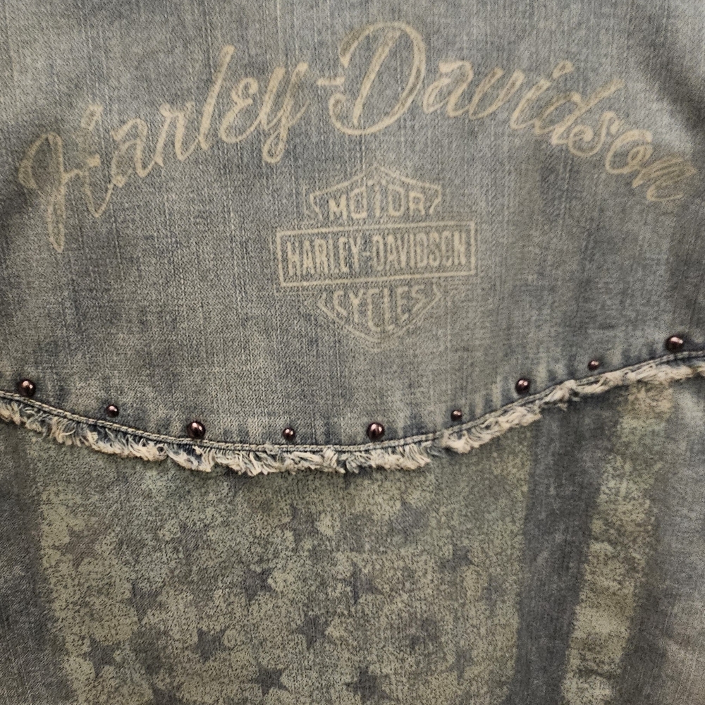 Harley-Davidson Gray Denim Vest